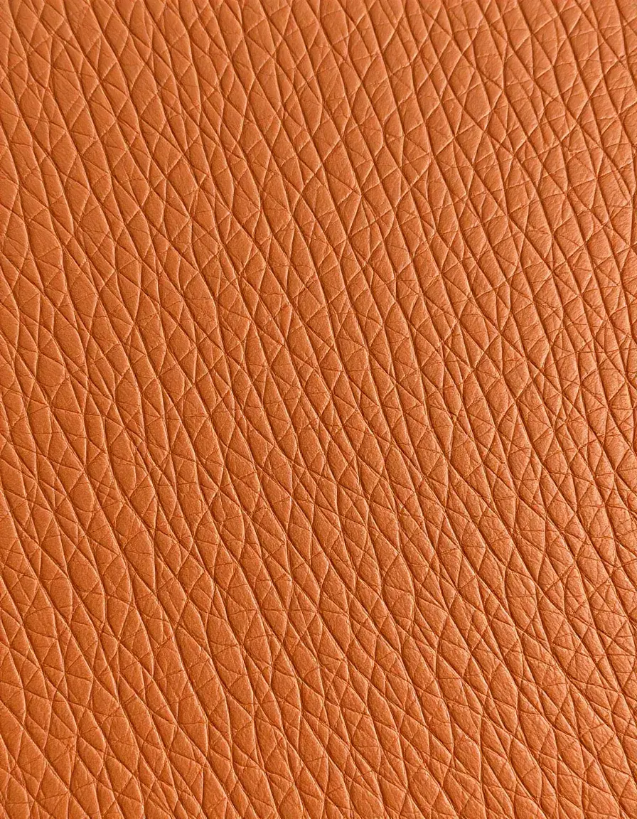 Canapé brun cognac en simili cuir vintage