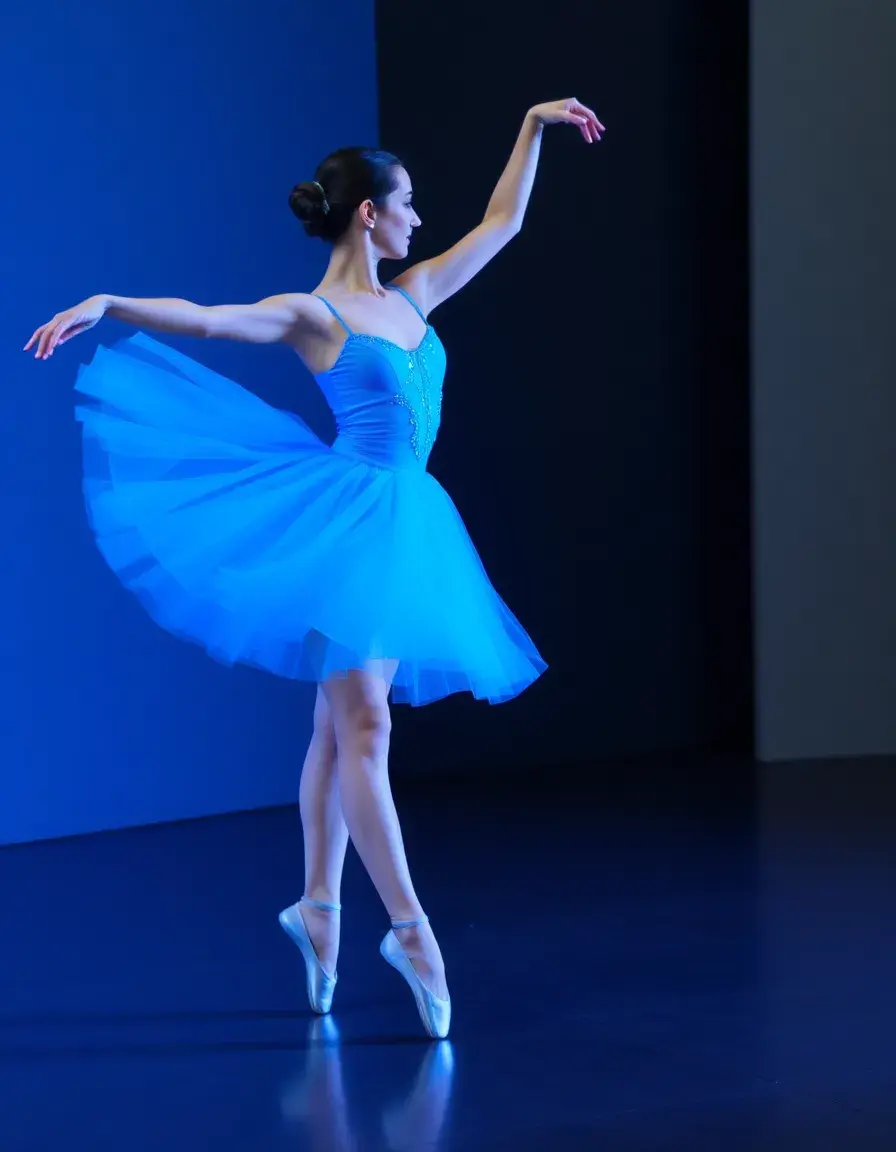 Ballerines en cuir bleu ciel souples