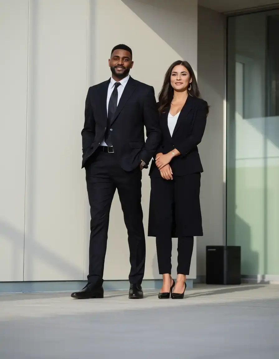 Chaussures de travail business noires en cuir brillant
