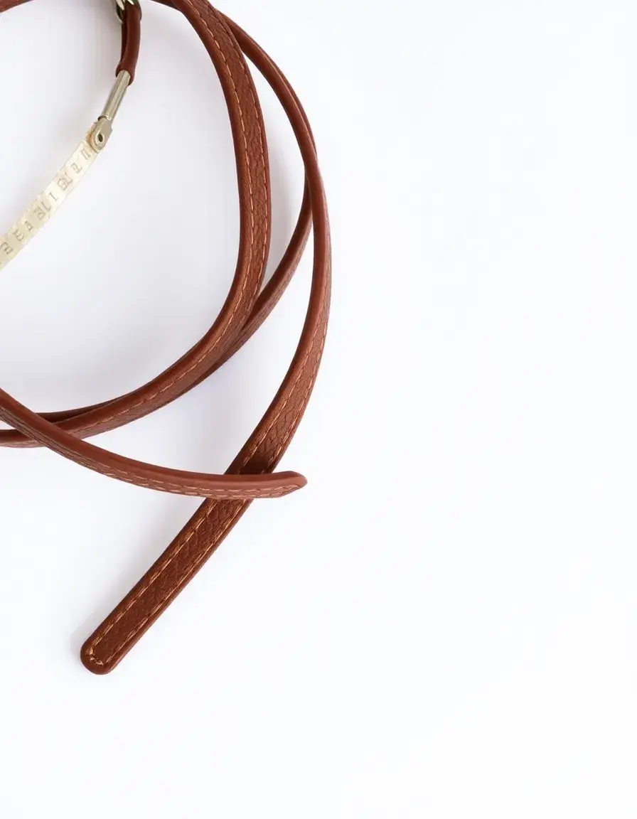 Collier martingale en cuir brun pour chien