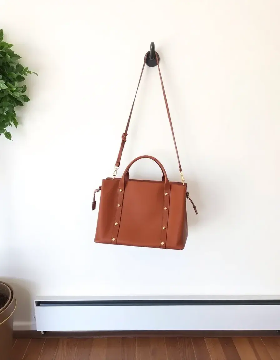 Cartable en cuir couleur fauve style rétro