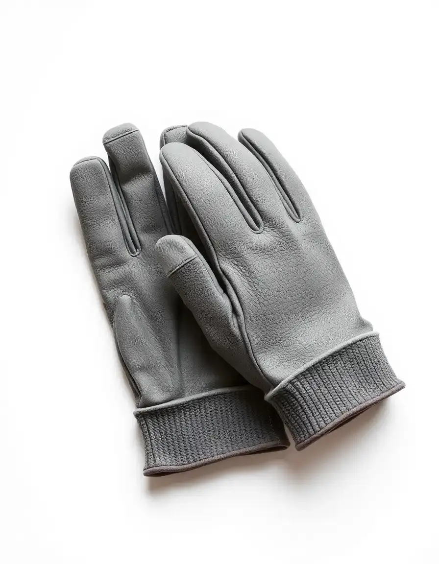 Gants de travail robustes en cuir gris