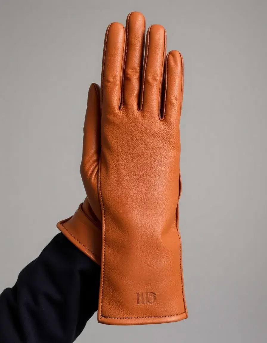 Gants en cuir tan homme chèvre grainé