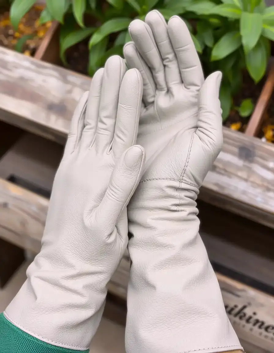 Gants en cuir gris homme porc respirant
