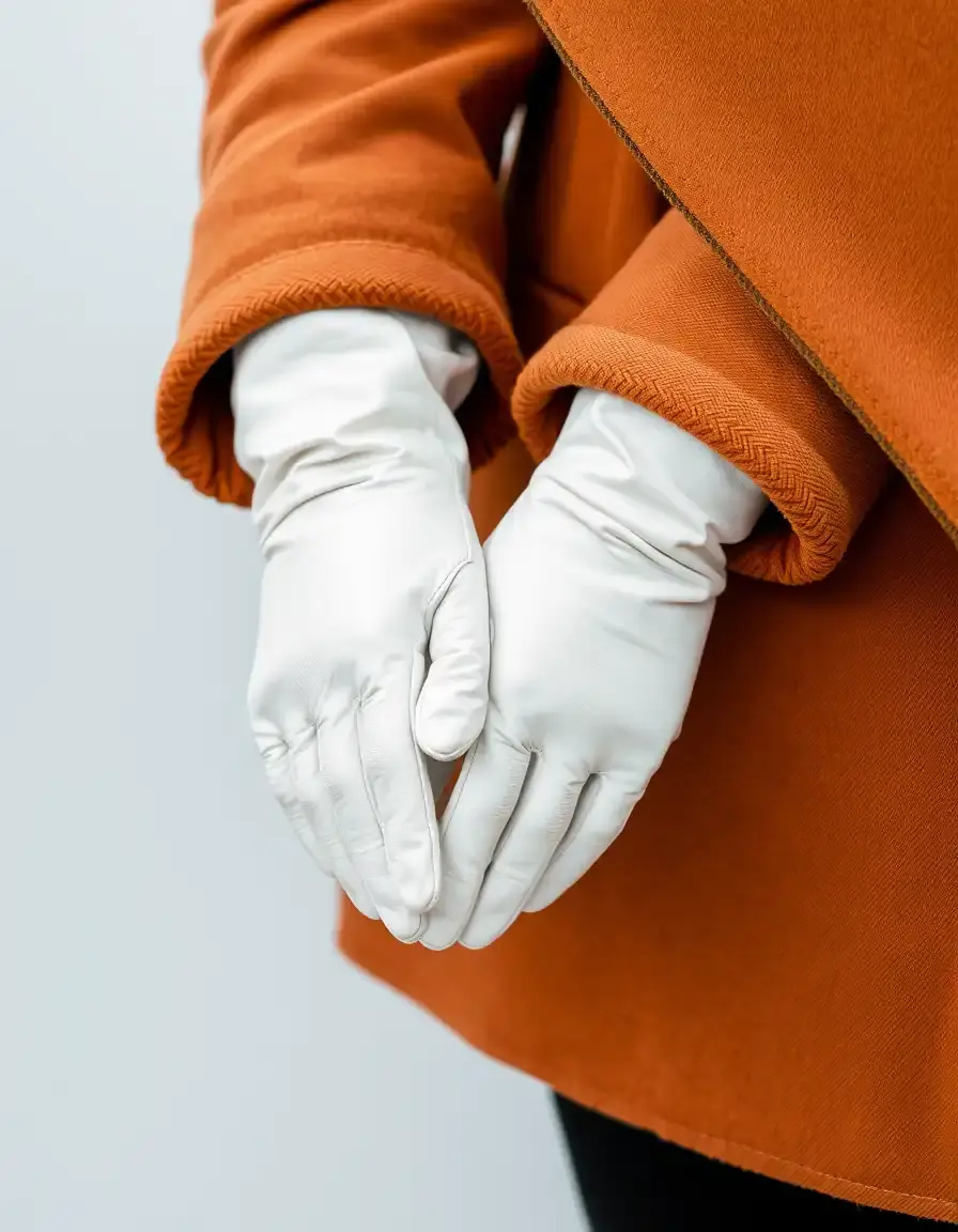 Gants en cuir blanc homme souples
