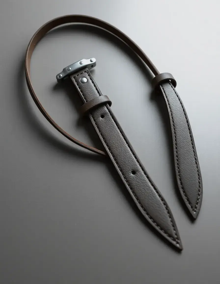 Sangle d'épée en cuir gris moderne