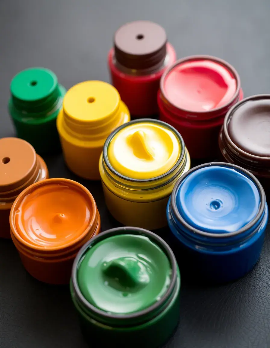 Ensemble de cirages pour cuir de différentes couleurs