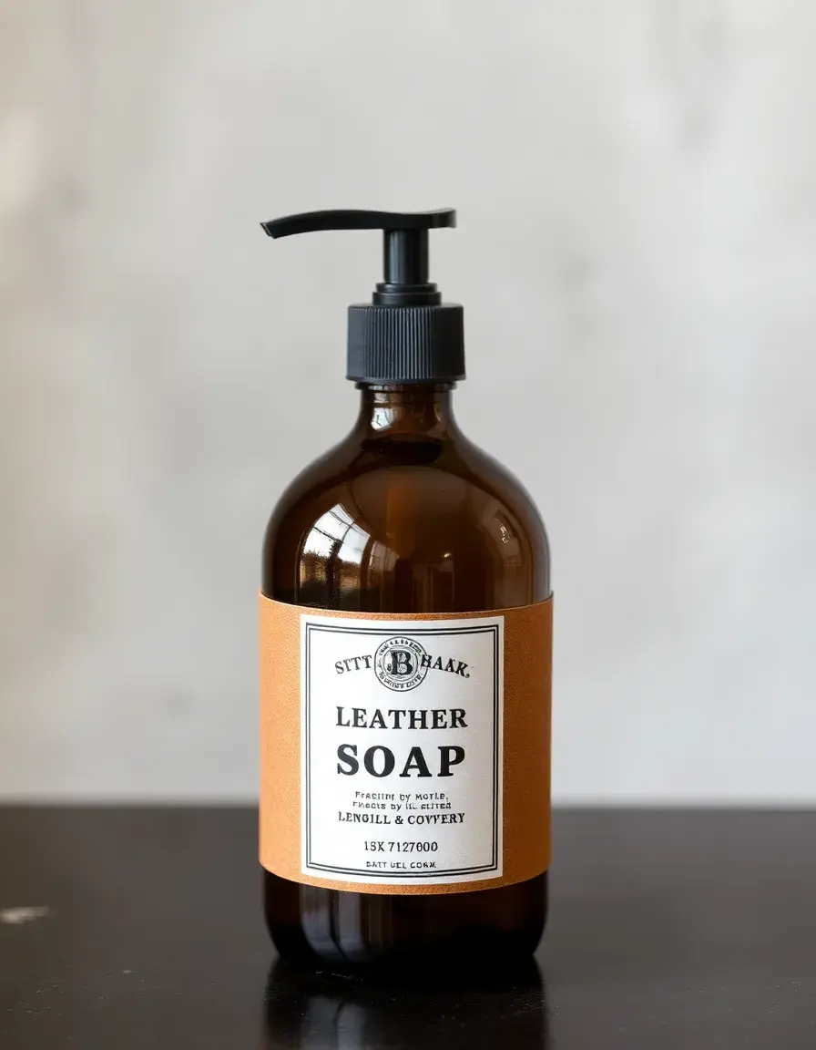 Flacon de savon liquide spécialisé pour le nettoyage cuirs