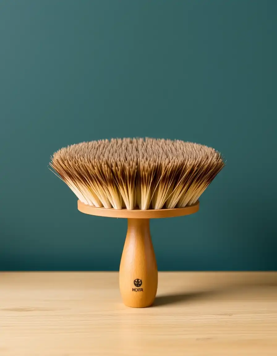 Brosse à poils souples pour le dépoussiérage du cuir