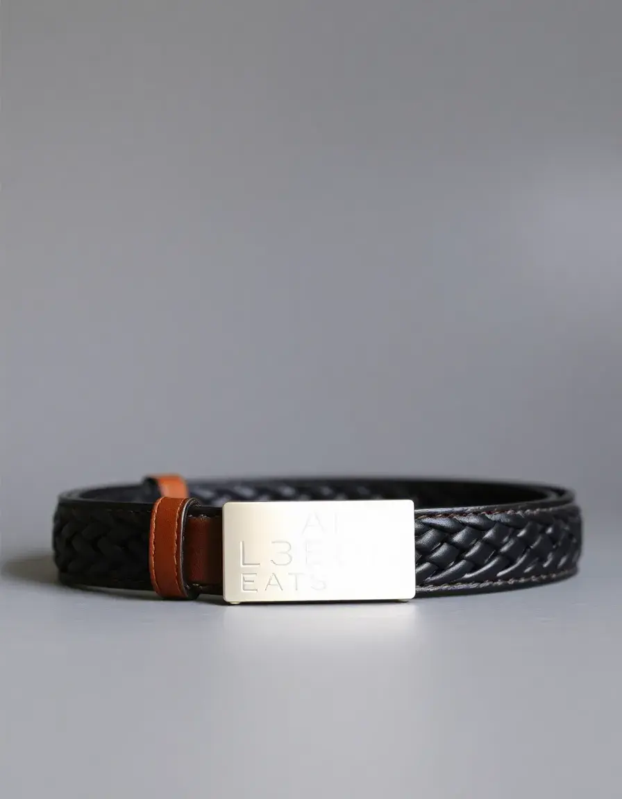 Ceinture en cuir tressé pour homme style chic et flexible