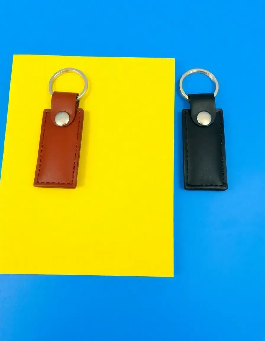 Porte-clés en cuir pour couple