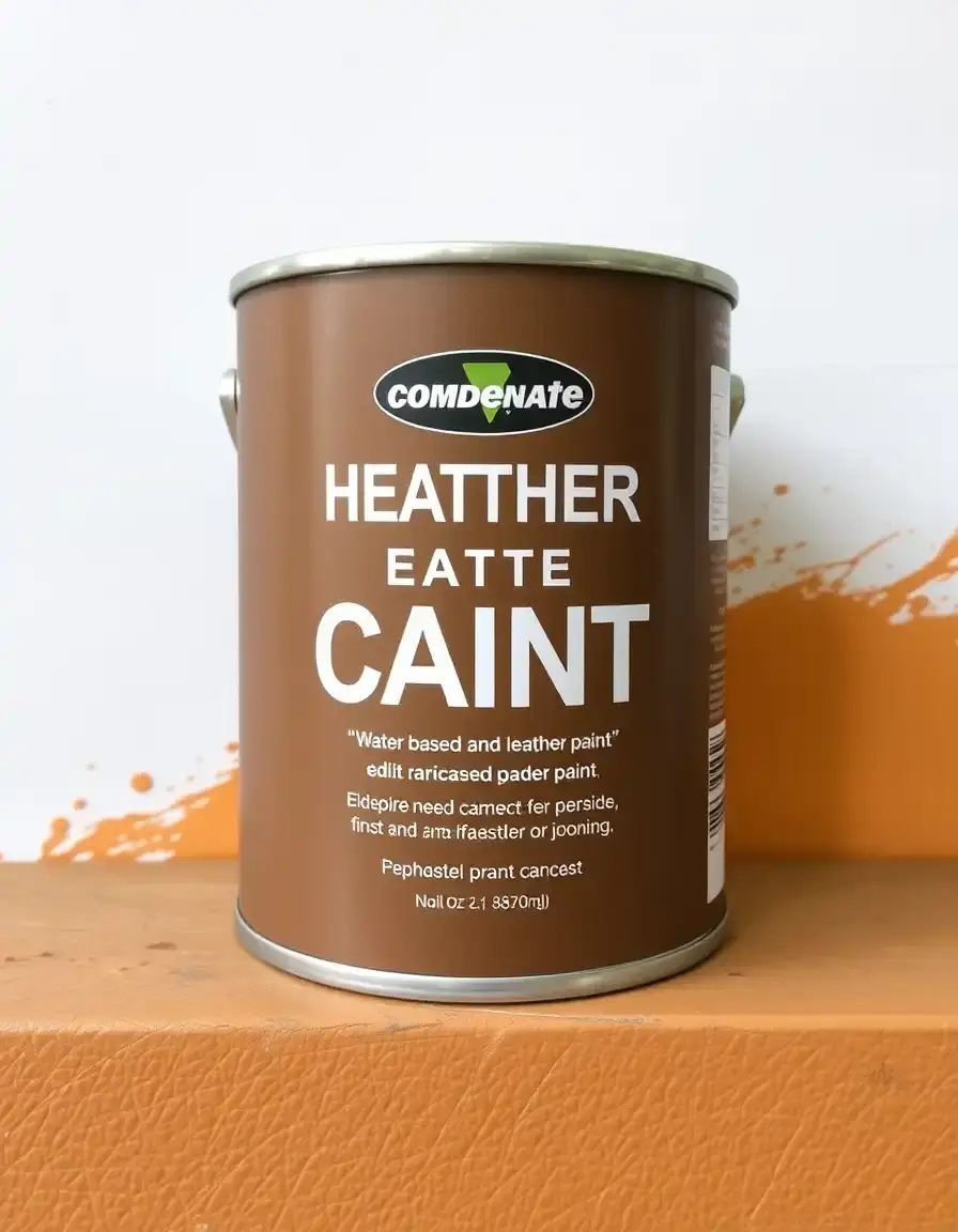 Peinture pour cuir couleur fauve à base d'eau