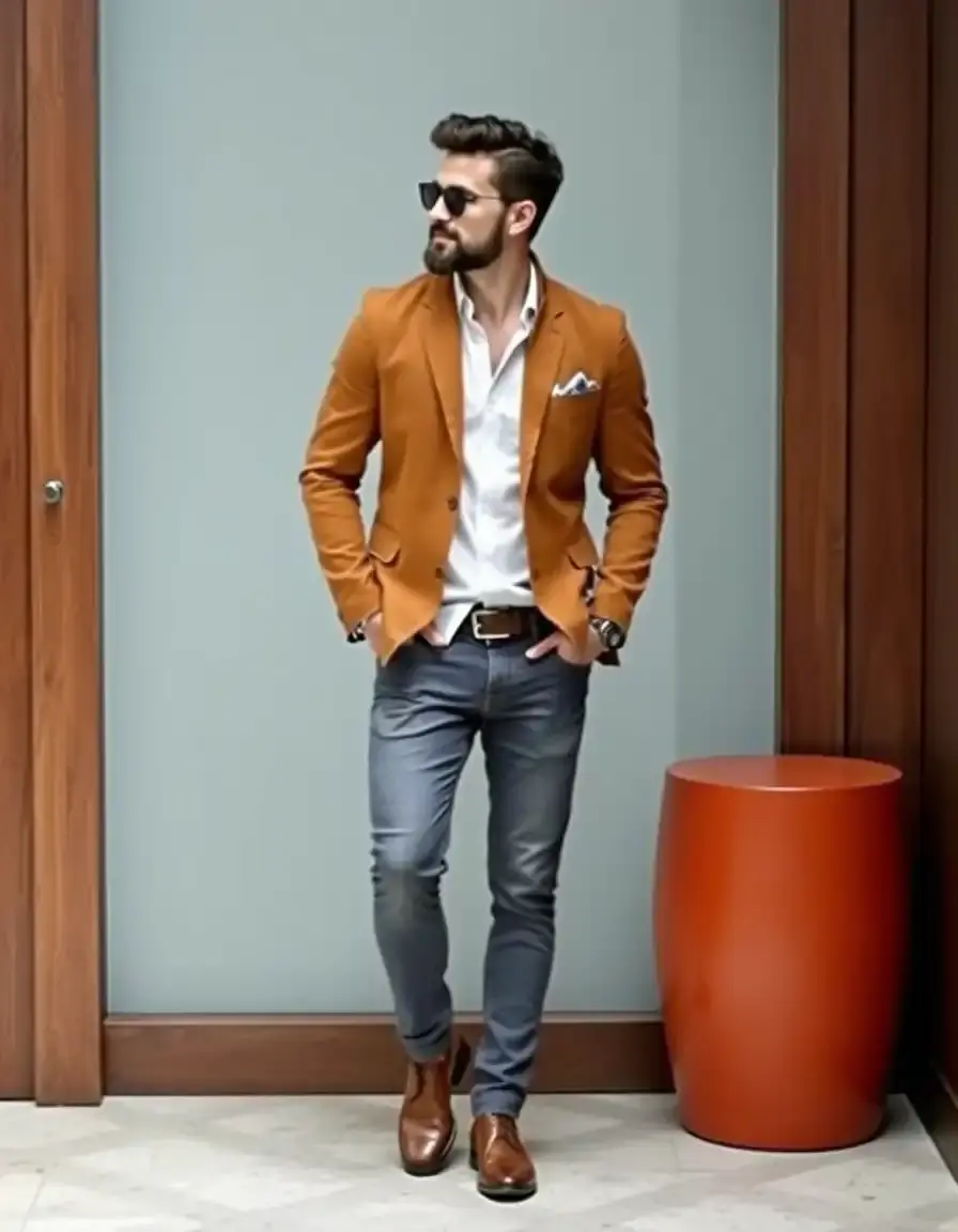 Perfecto en cuir tan clair pour femme coupe ajustée