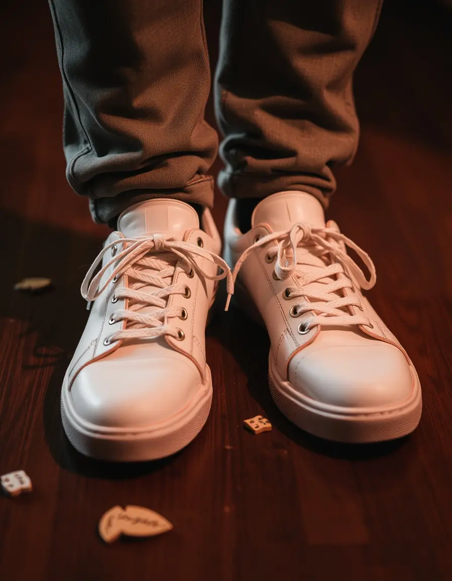 Baskets blanches en cuir minimalistes