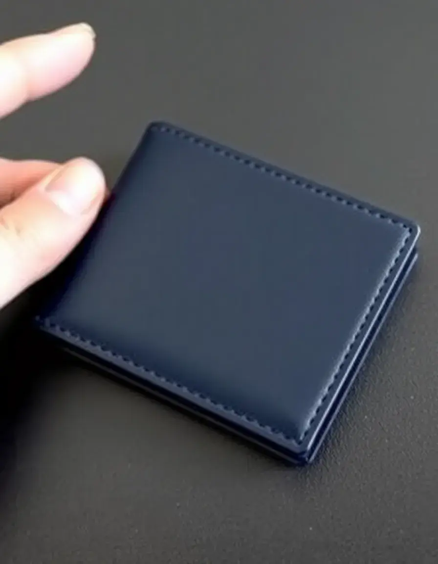 Portefeuille bleu marine avec protection RFID