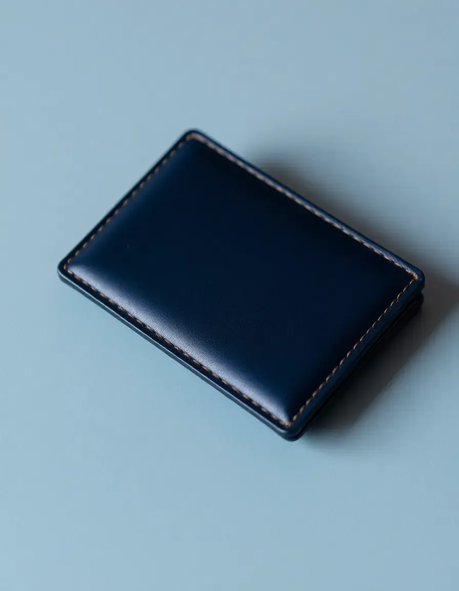 Portefeuille bleu marine avec protection RFID