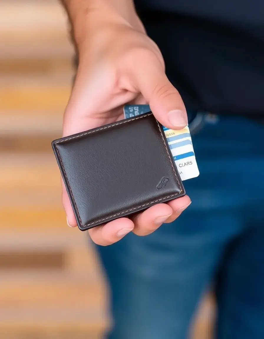 Porte-cartes minimaliste en cuir blanc