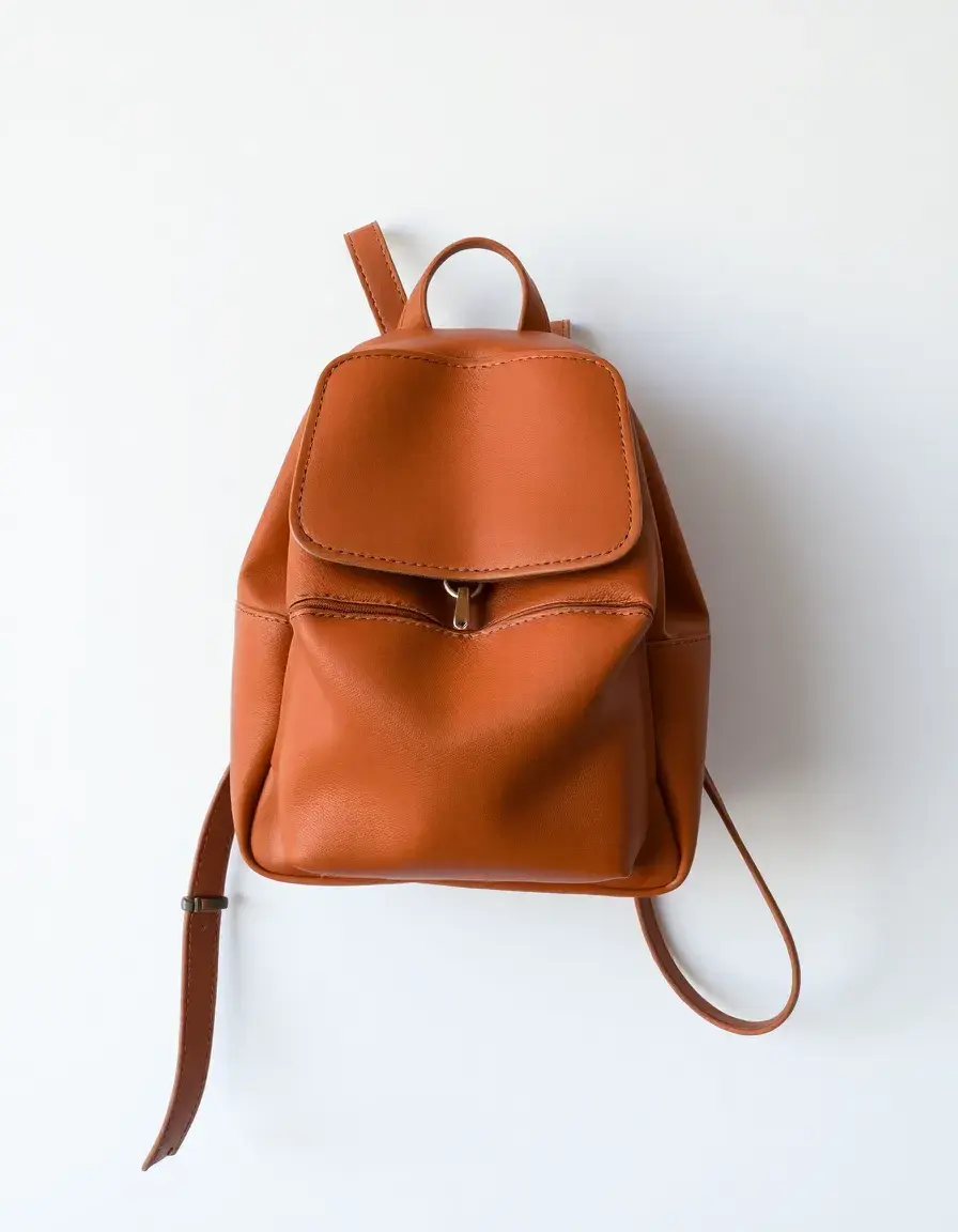 Mini sac à dos cuir femme couleur fauve tan