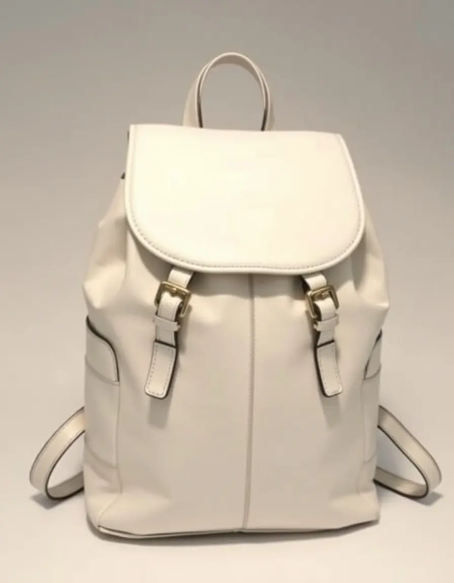 Sac à dos femme cuir blanc design luxe
