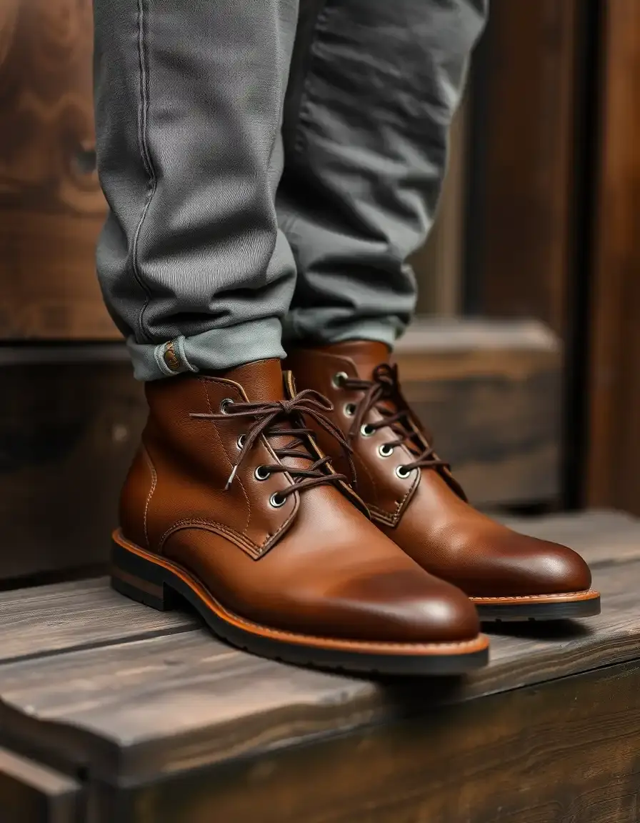 Chukka boots homme cuir véritable