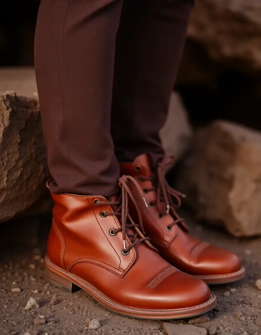 Desert boots homme cuir robuste
