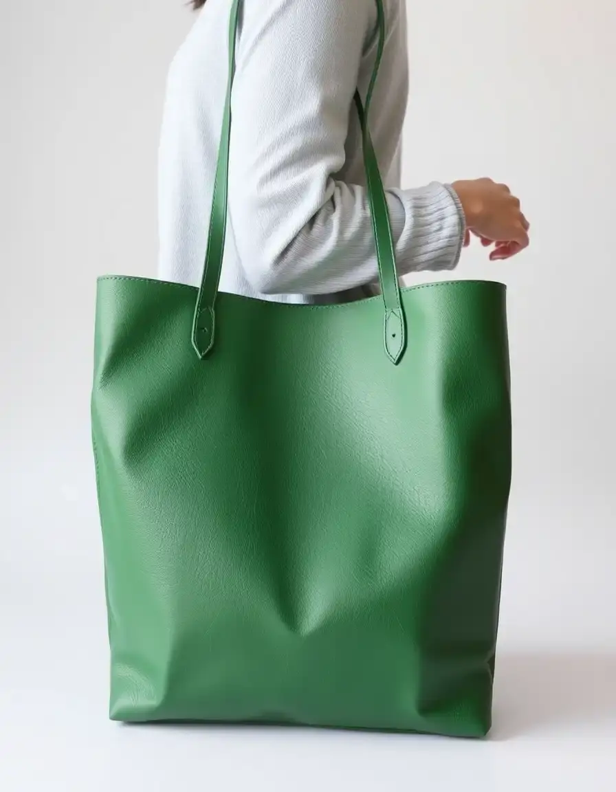 Sac cabas en cuir vert éco-responsable