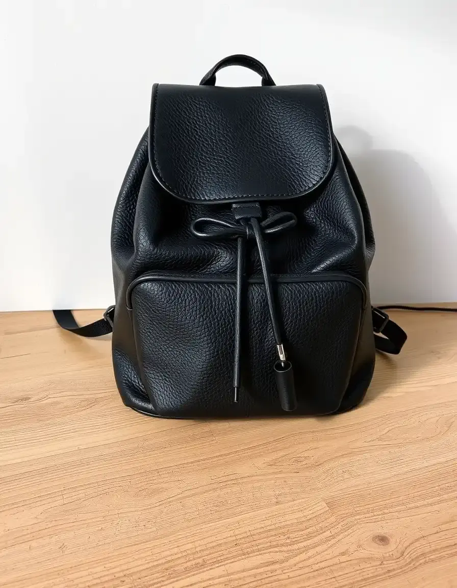 Sac à dos cuir femme noir élégant et classique