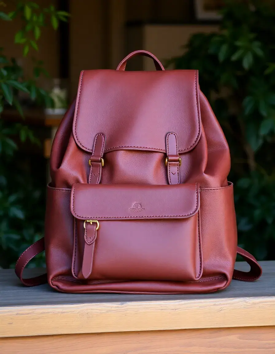 Sac à dos cuir femme marron vintage