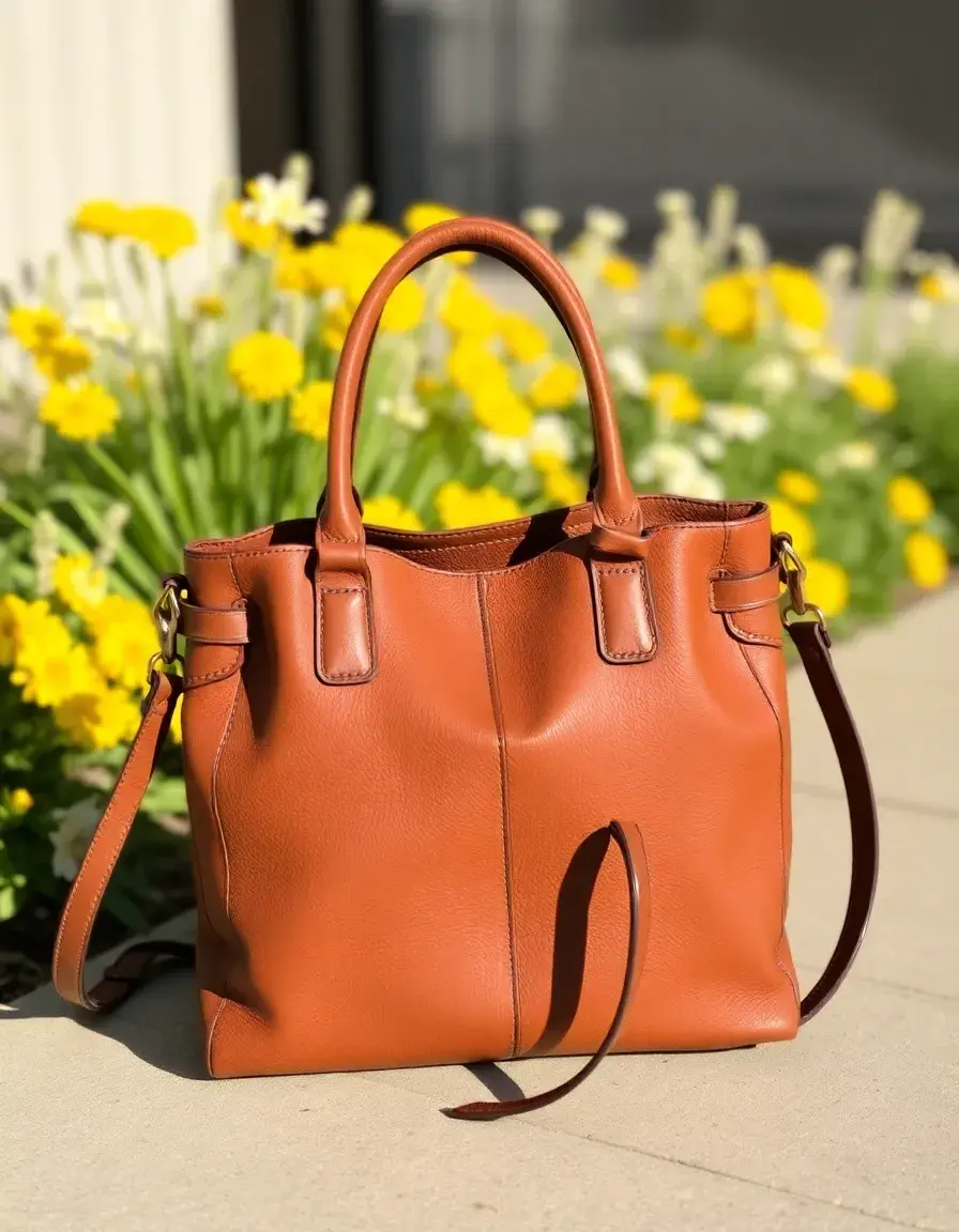 Sac bandoulière en cuir marron foncé style vintage