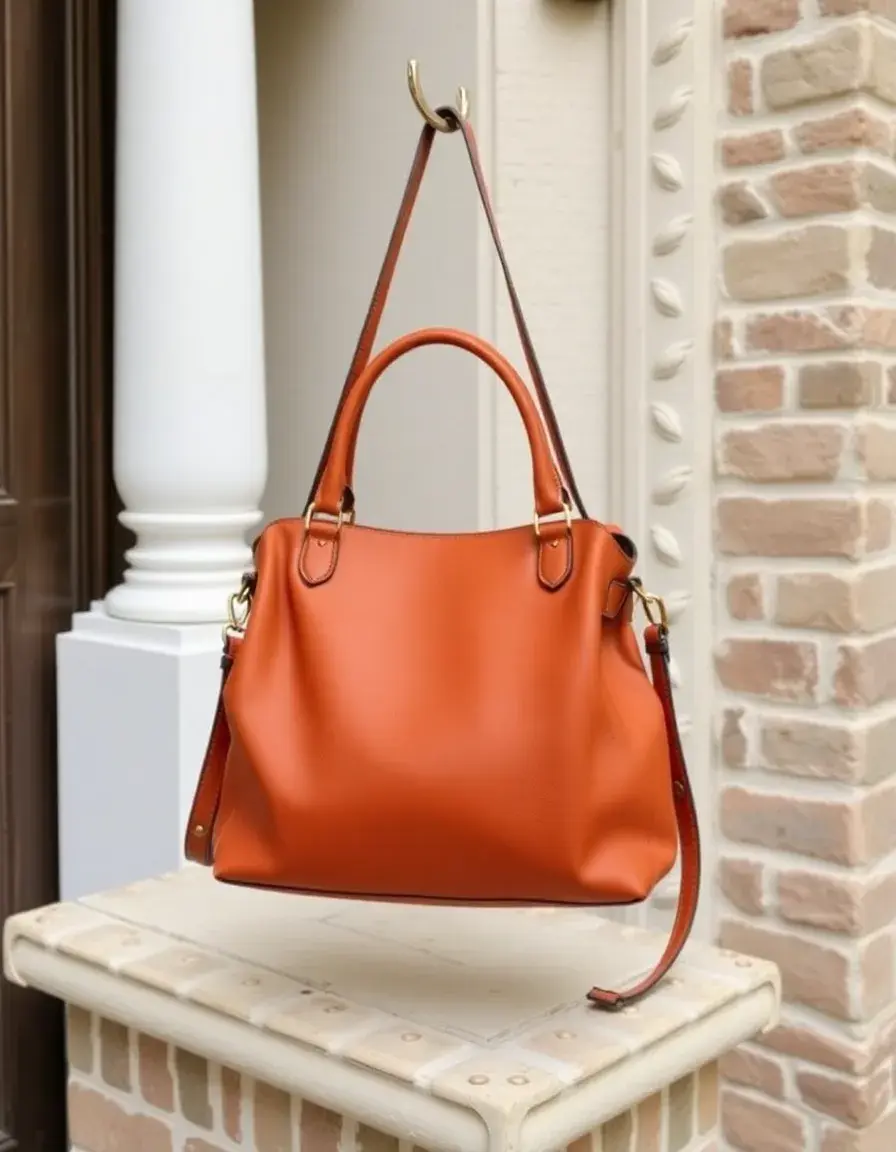 Petit sac bandoulière cuir couleur tan camel