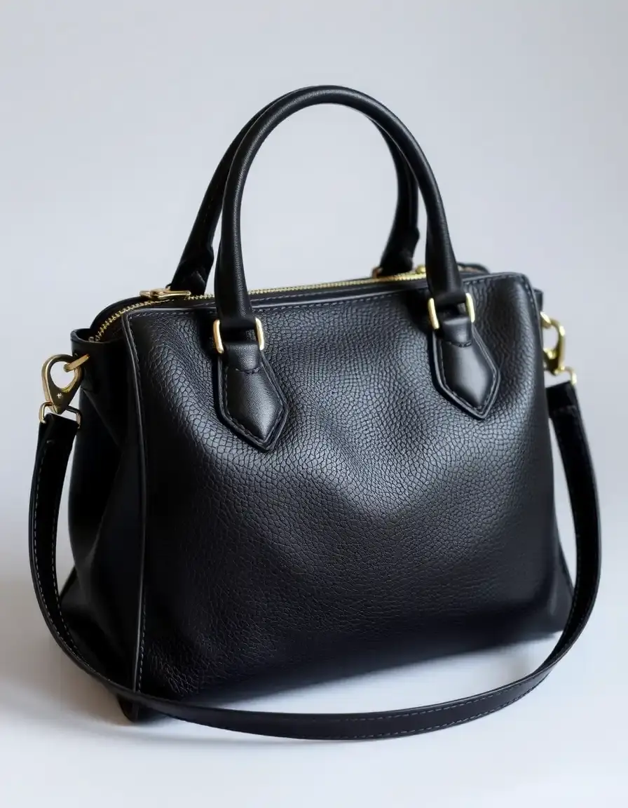 Sac femme cuir bandoulière noir classique style élégant