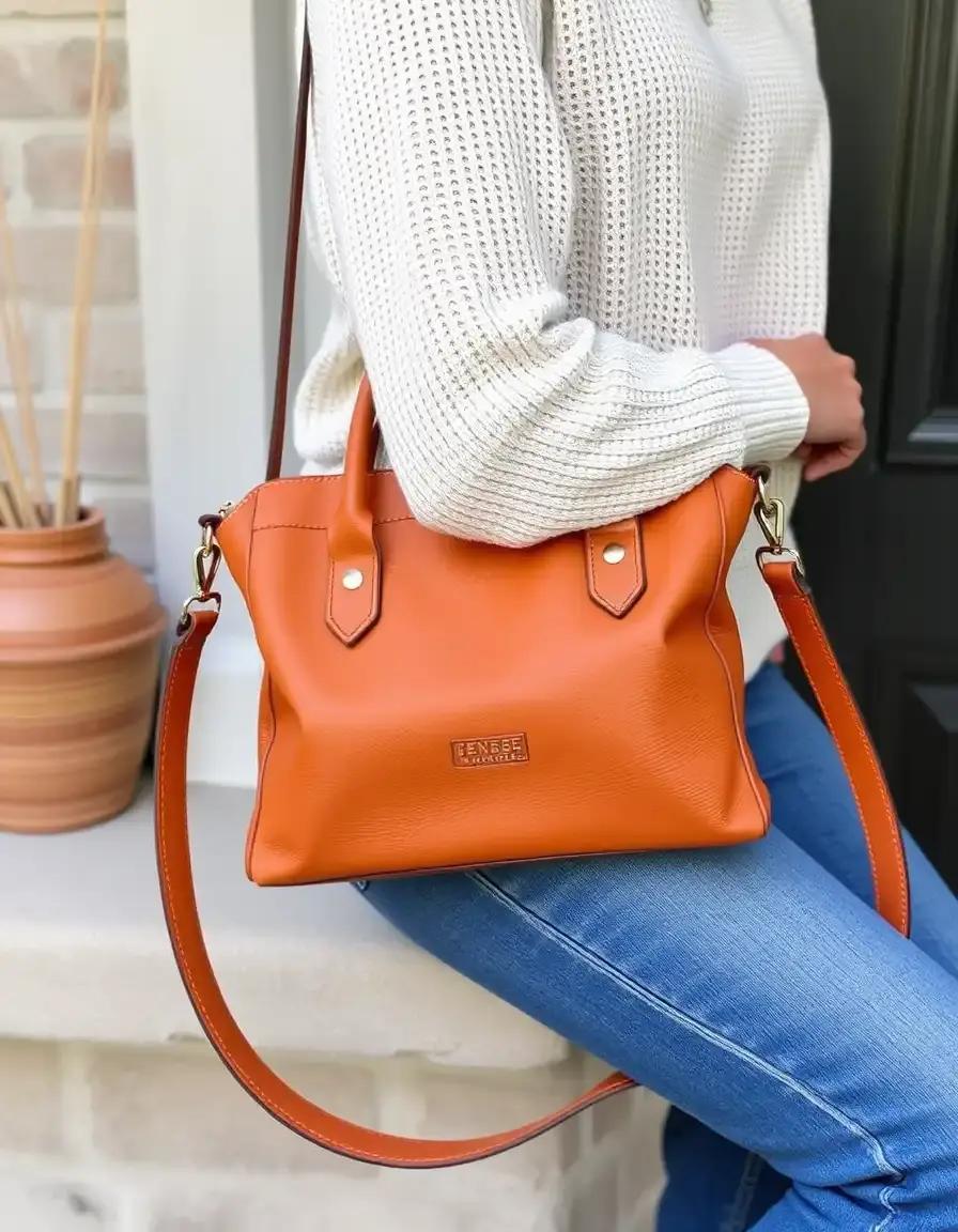 Sac homme bandoulière cuir couleur fauve