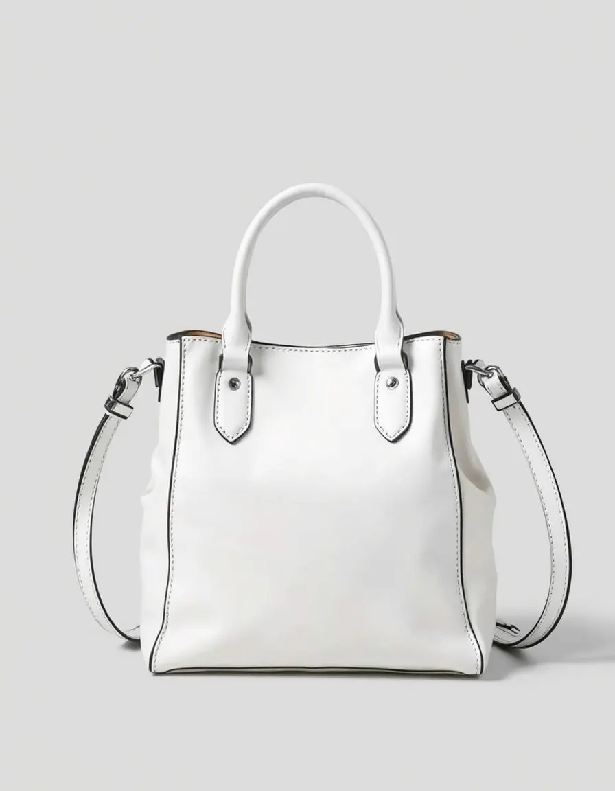 Sac homme bandoulière cuir blanc crème