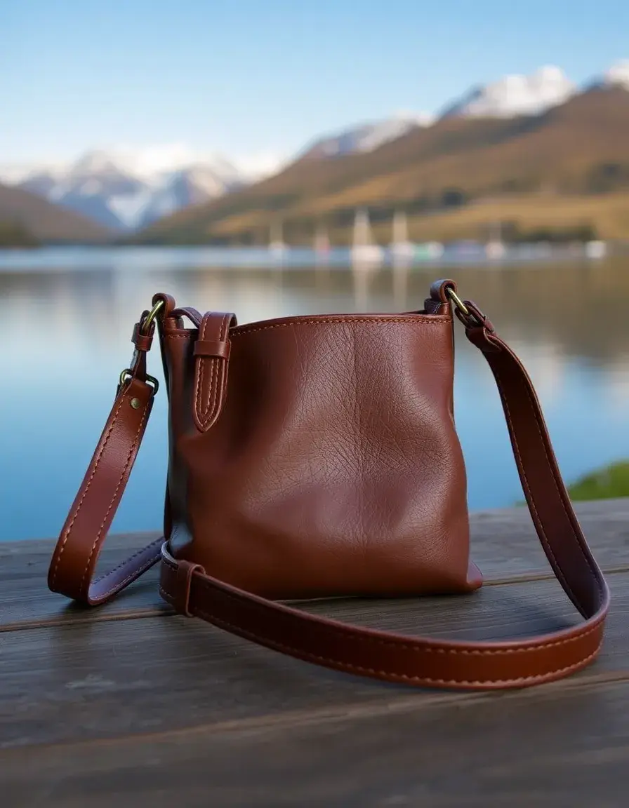 Sac sling marron cuir bandoulière pour homme