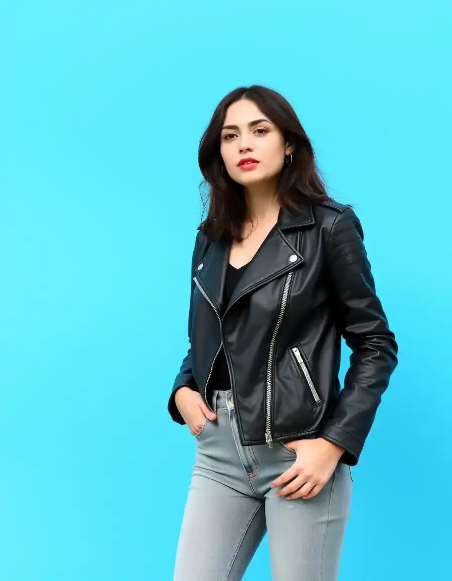 Perfecto cuir femme noir classique en cuir véritable