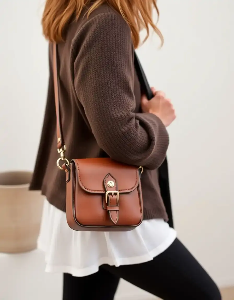 Petit sac bandoulière en cuir pratique pour le quotidien