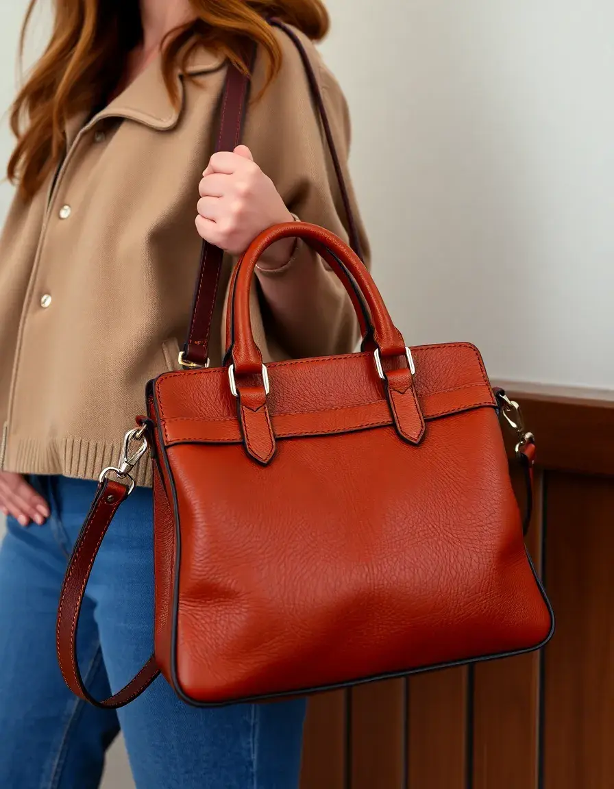 Sac cartable en cuir pour femme style vintage
