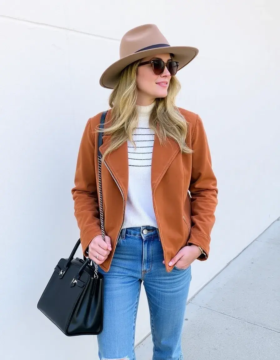 Veste simili daim suédine pour femme couleur terre