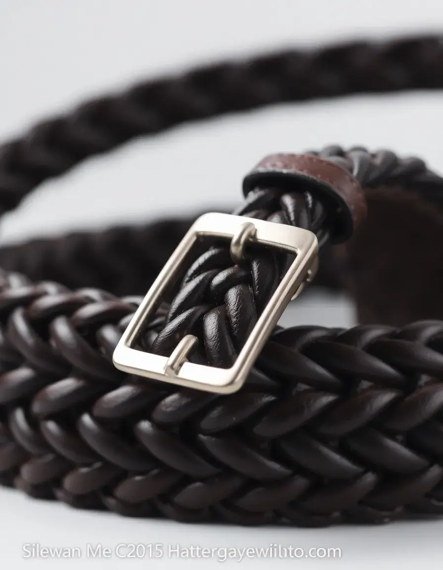 Ceinture tressée en cuir pour homme style artisanal