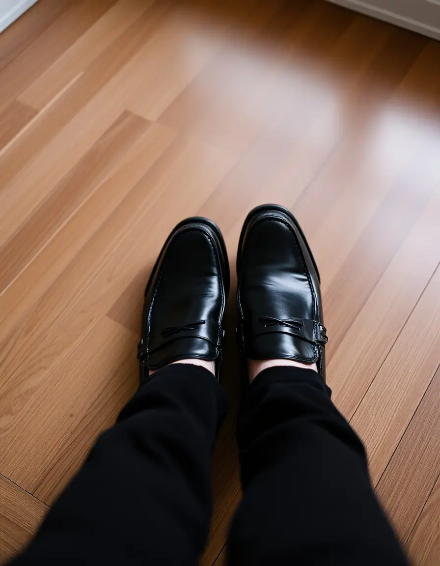 Mocassins homme cuir noir élégants style loafer
