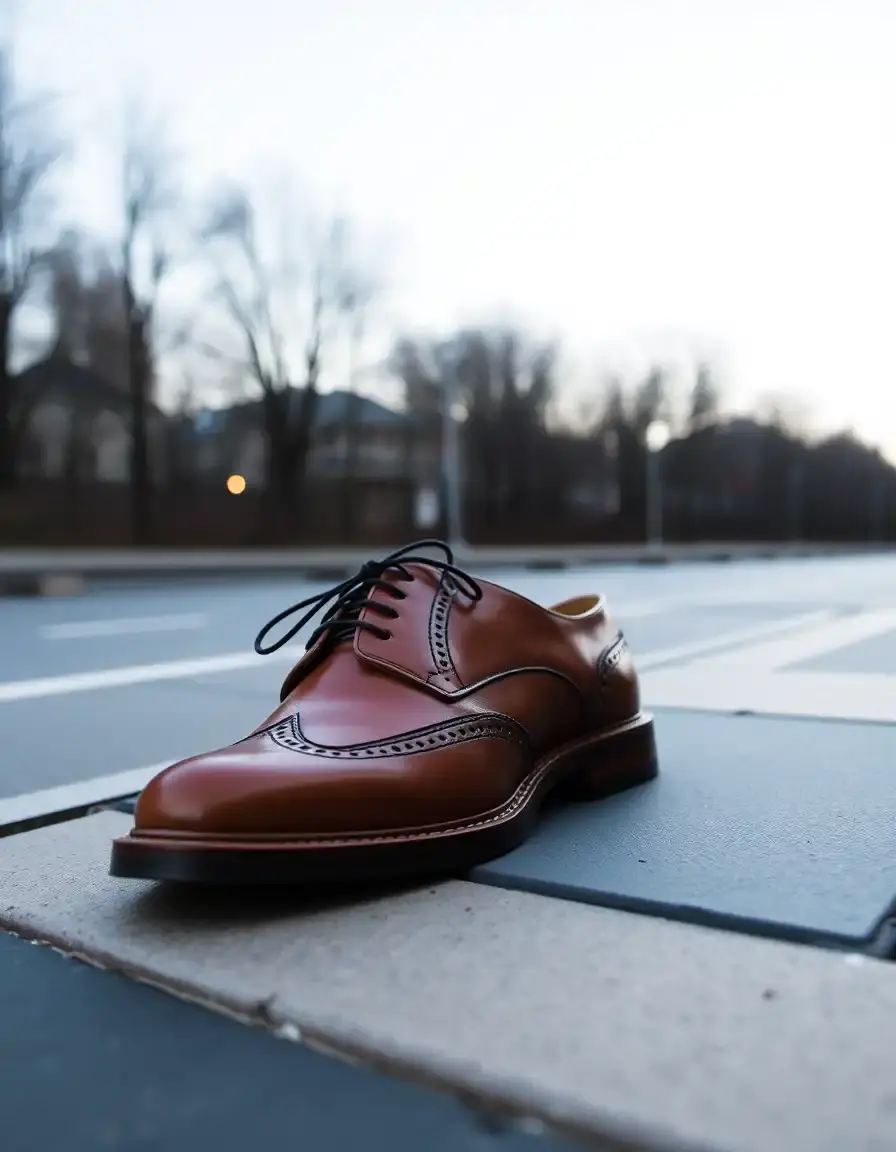 Chaussures Richelieu homme cuir marron classique