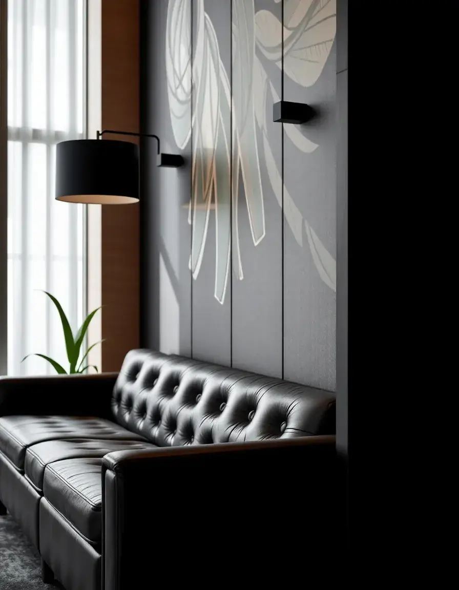 Fauteuil club cuir noir design moderne