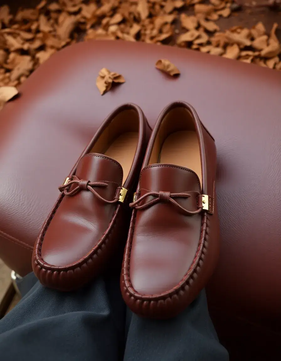 Mocassin de conduite femme en cuir souple