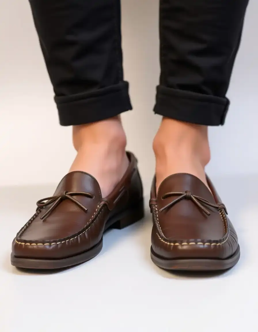 Mocassin cuir homme décontracté style urbain