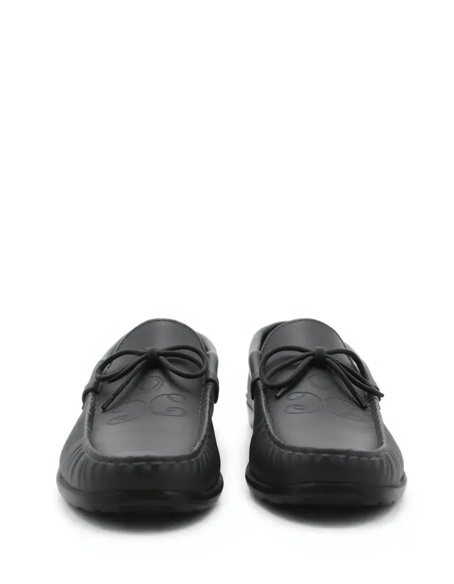 Mocassin homme cuir gris semelle anti-dérapante