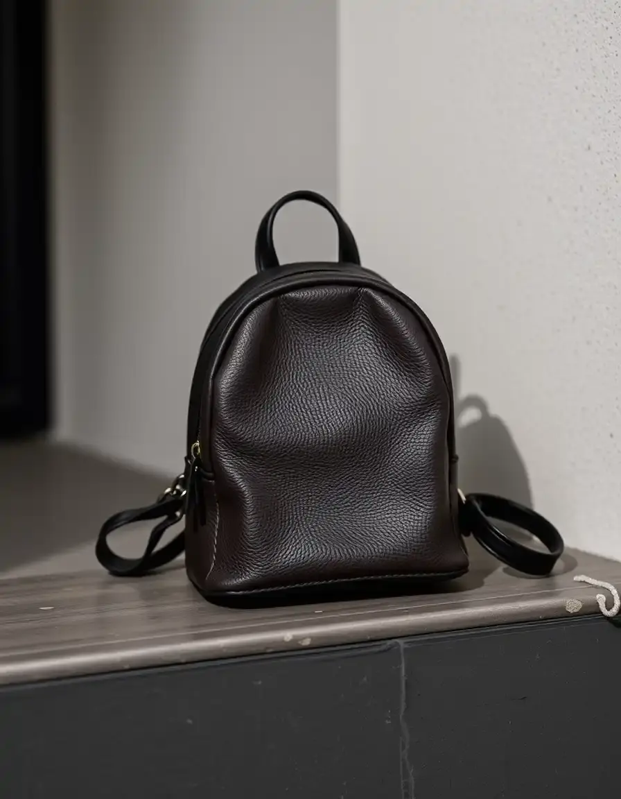 Mini sac à dos cuir femme élégant et minimaliste