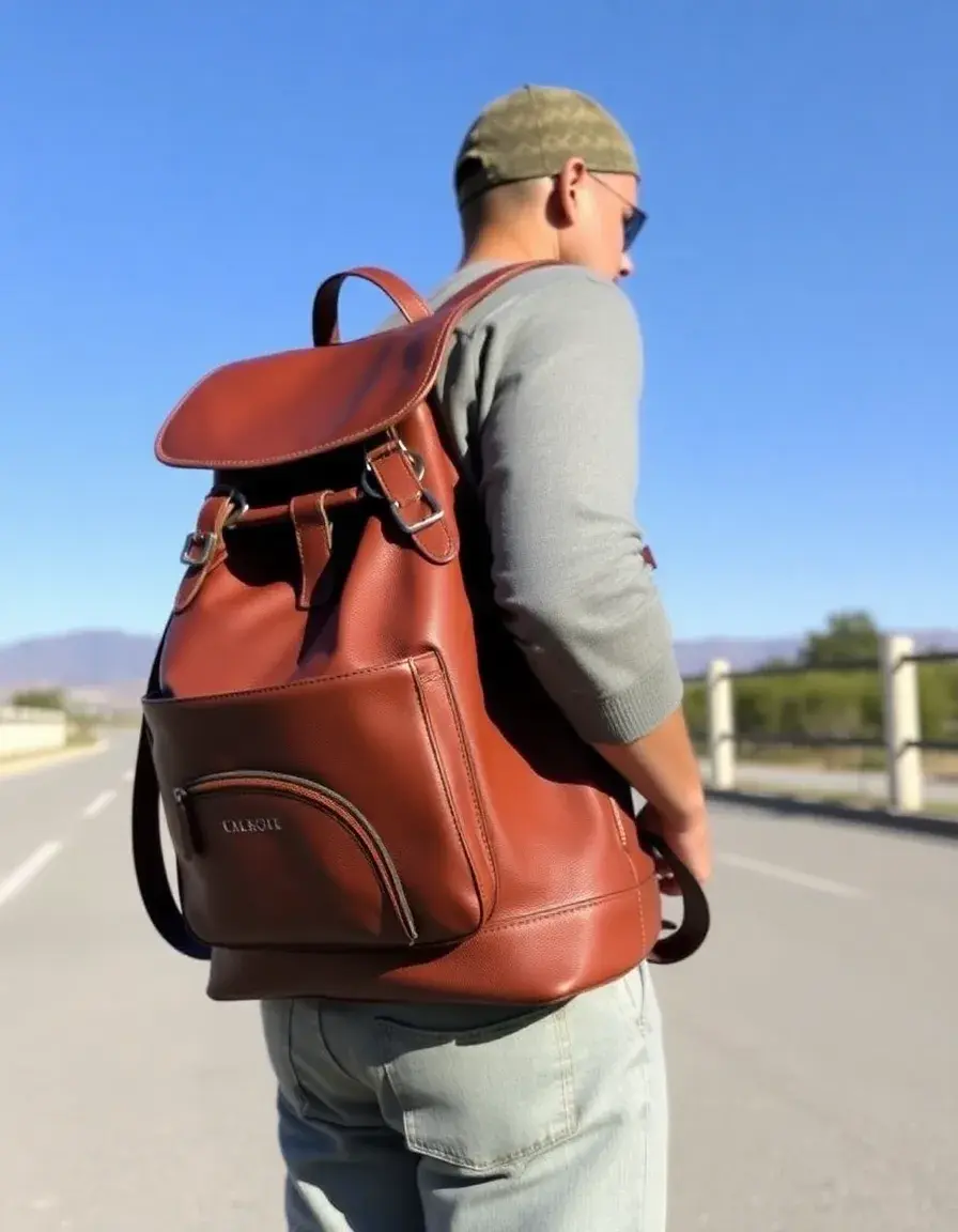 Sac à dos cuir femme style seau bucket