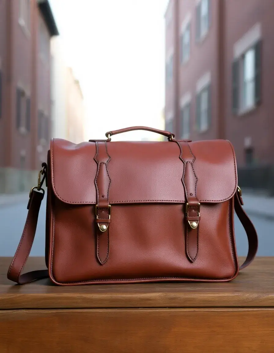 Sacoche vintage en cuir vieilli pour homme