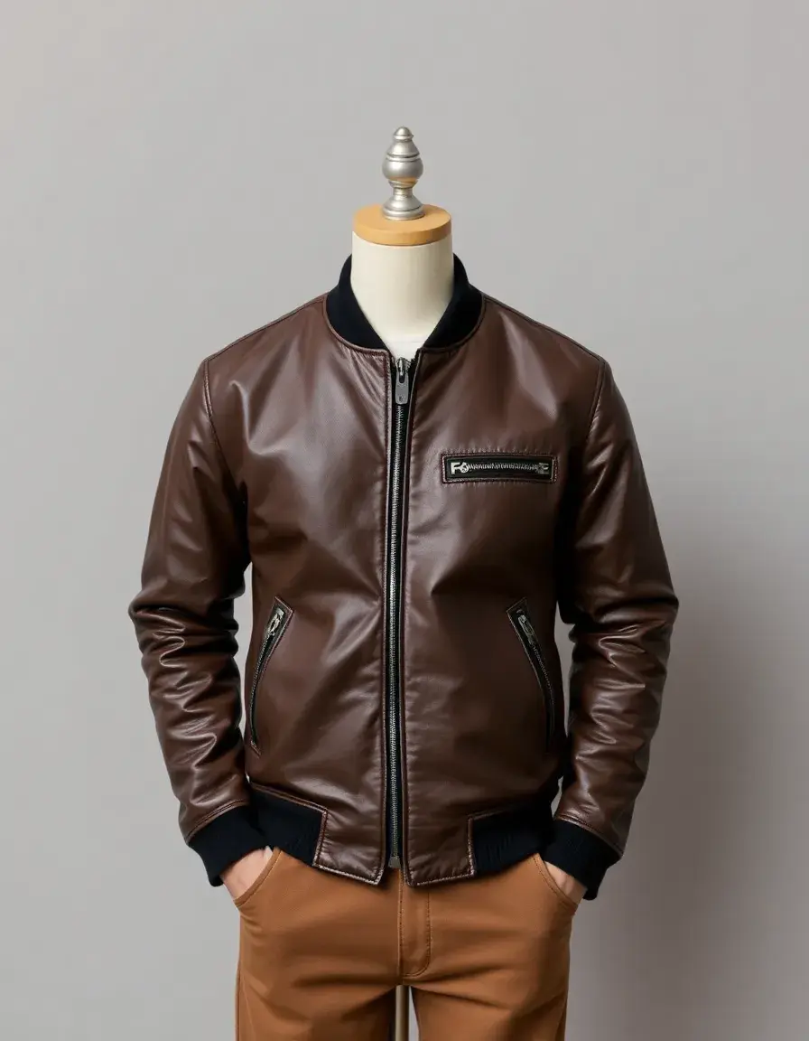 Blouson en cuir moderne style urbain