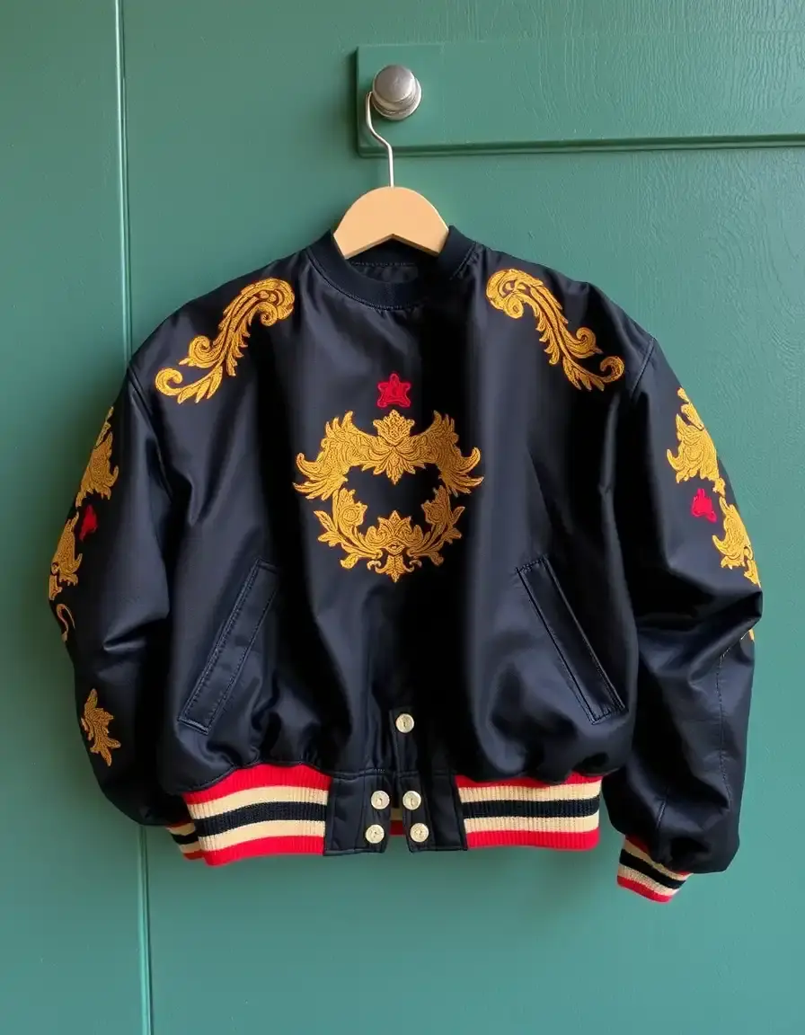 Blouson en cuir vintage aspect vieilli